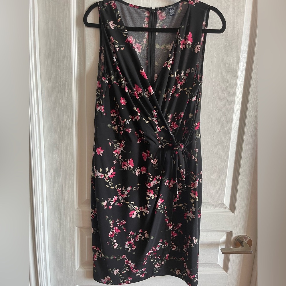 Chaps Ralph Lauren floral wrap dress size large
